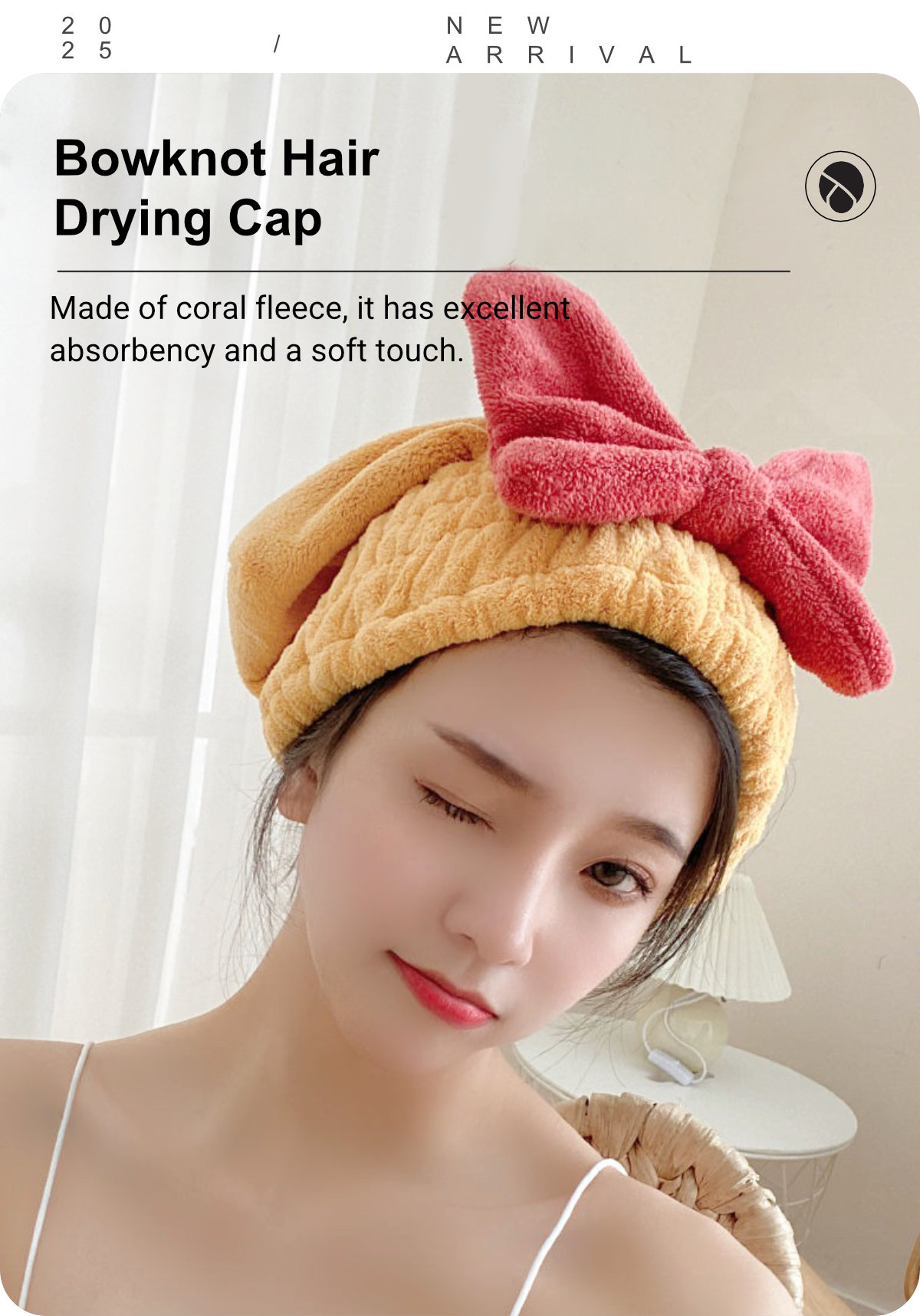 Coral Fleece Soft Hair Drying Cap-1